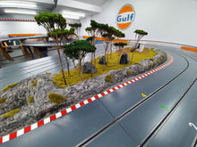 Laden Sie das Bild in den Galerie-Viewer, Holzbahn mit Curbs rot weiss und Naturbäumen